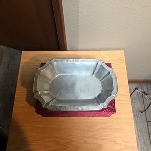 Portuguese vintage pewter serving tray